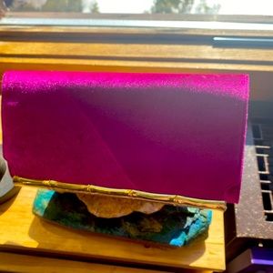 Brand New Lily Pulitzer Raspberry Velvet clutch